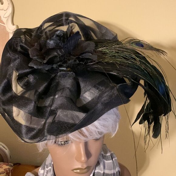 Judy Sharpe Collection Fascinator, derby hat headpiece.  Made in USA main image 14